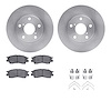 6512-75046 Brake Rotors w/5000 Advanced Brake Pads Kit with Hardware, 1992-1998 Lexus/Toyota/Scion, Position: Front - image 1