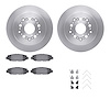 6512-75049 Brake Rotors w/5000 Advanced Brake Pads Kit with Hardware, 1992-1998 Lexus/Toyota/Scion, Position: Rear - image 1
