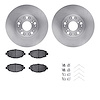 6512-75052 Brake Rotors w/5000 Advanced Brake Pads Kit with Hardware, 1992-2000 Lexus/Toyota/Scion, Position: Front - image 1