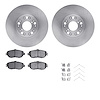 6512-75053 Brake Rotors w/5000 Advanced Brake Pads Kit with Hardware, 1993-1994 Lexus/Toyota/Scion, Position: Front - image 1