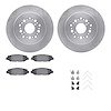 6512-75061 Brake Rotors w/5000 Advanced Brake Pads Kit with Hardware, 1992-2000 Lexus/Toyota/Scion, Position: Rear - image 1