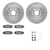 6512-75062 Brake Rotors w/5000 Advanced Brake Pads Kit with Hardware, 1993-2000 Lexus/Toyota/Scion, Position: Rear - image 1