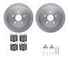 6512-75067 Brake Rotors w/5000 Advanced Brake Pads Kit with Hardware, 1998-2010 Lexus/Toyota/Scion, Position: Rear - image 1