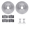 6512-75073 Brake Rotors w/5000 Advanced Brake Pads Kit with Hardware, 2001-2006 Lexus/Toyota/Scion, Position: Front - image 1