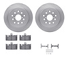 6512-75076 Brake Rotors w/5000 Advanced Brake Pads Kit with Hardware, 2001-2006 Lexus/Toyota/Scion, Position: Rear - image 1