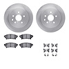 6512-75084 Brake Rotors w/5000 Advanced Brake Pads Kit with Hardware, 2014-2015 Lexus/Toyota/Scion, Position: Rear - image 1