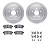 6512-75090 Brake Rotors w/5000 Advanced Brake Pads Kit with Hardware, 2014-2015 Lexus/Toyota/Scion, Position: Rear - image 1