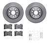 6512-75096 Brake Rotors w/5000 Advanced Brake Pads Kit with Hardware, 2007-2017 Lexus/Toyota/Scion, Position: Front - image 1