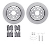 6512-75102 Brake Rotors w/5000 Advanced Brake Pads Kit with Hardware, 2007-2017 Lexus/Toyota/Scion, Position: Rear - image 1