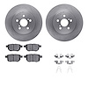 6512-75127 Brake Rotors w/5000 Advanced Brake Pads Kit with Hardware, 2011-2017 Lexus/Toyota/Scion, Position: Rear - image 1