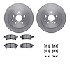 6512-75140 Brake Rotors w/5000 Advanced Brake Pads Kit with Hardware, 2013-2020 Lexus/Toyota/Scion, Position: Rear - image 1