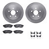6512-75150 Brake Rotors w/5000 Advanced Brake Pads Kit with Hardware, Fits Select Lexus/Toyota/Scion, Position: Rear - image 1