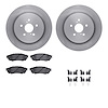 6512-75155 Brake Rotors w/5000 Advanced Brake Pads Kit with Hardware, Fits Select Lexus/Toyota/Scion, Position: Rear - image 1