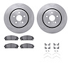 6512-75159 Brake Rotors w/5000 Advanced Brake Pads Kit with Hardware, Fits Select Lexus/Toyota/Scion, Position: Front - image 1