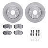 6512-76130 Brake Rotors w/5000 Advanced Brake Pads Kit with Hardware, 1989-1992 Lexus/Toyota/Scion, Position: Front - image 1