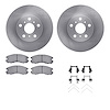 6512-76134 Brake Rotors w/5000 Advanced Brake Pads Kit with Hardware, 1988-1989 Lexus/Toyota/Scion, Position: Front - image 1