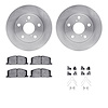 6512-76154 Brake Rotors w/5000 Advanced Brake Pads Kit with Hardware, 1991-1995 Lexus/Toyota/Scion, Position: Front - image 1