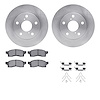 6512-76155 Brake Rotors w/5000 Advanced Brake Pads Kit with Hardware, 1991-1991 Lexus/Toyota/Scion, Position: Front - image 1
