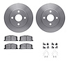 6512-76163 Brake Rotors w/5000 Advanced Brake Pads Kit with Hardware, 1991-1994 Lexus/Toyota/Scion, Position: Front - image 1