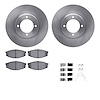 6512-76176 Brake Rotors w/5000 Advanced Brake Pads Kit with Hardware, 1981-1982 Lexus/Toyota/Scion, Position: Front - image 1