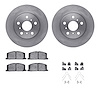 6512-76179 Brake Rotors w/5000 Advanced Brake Pads Kit with Hardware, 1983-1986 Lexus/Toyota/Scion, Position: Front - image 1