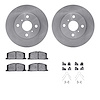 6512-76185 Brake Rotors w/5000 Advanced Brake Pads Kit with Hardware, 1983-1990 Lexus/Toyota/Scion, Position: Front - image 1