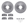 6512-76194 Brake Rotors w/5000 Advanced Brake Pads Kit with Hardware, 1984-1987 Lexus/Toyota/Scion, Position: Front - image 1