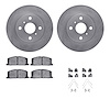 6512-76218 Brake Rotors w/5000 Advanced Brake Pads Kit with Hardware, 1986-1989 Lexus/Toyota/Scion, Position: Front - image 1