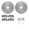 6512-76224 Brake Rotors w/5000 Advanced Brake Pads Kit with Hardware, 1986-1989 Lexus/Toyota/Scion, Position: Front - image 1