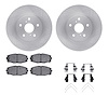 6512-76230 Brake Rotors w/5000 Advanced Brake Pads Kit with Hardware, 1986-1992 Lexus/Toyota/Scion, Position: Front - image 1