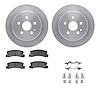 6512-76233 Brake Rotors w/5000 Advanced Brake Pads Kit with Hardware, 1986-1993 Lexus/Toyota/Scion, Position: Rear - image 1