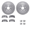6512-76234 Brake Rotors w/5000 Advanced Brake Pads Kit with Hardware, 1987-1991 Lexus/Toyota/Scion, Position: Rear - image 1