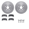 6512-76235 Brake Rotors w/5000 Advanced Brake Pads Kit with Hardware, 1990-1991 Lexus/Toyota/Scion, Position: Rear - image 1