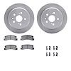6512-76266 Brake Rotors w/5000 Advanced Brake Pads Kit with Hardware, 1988-1991 Lexus/Toyota/Scion, Position: Rear