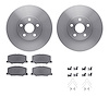 6512-76275 Brake Rotors w/5000 Advanced Brake Pads Kit with Hardware, 1987-1991 Lexus/Toyota/Scion, Position: Front - image 1