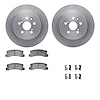 6512-76287 Brake Rotors w/5000 Advanced Brake Pads Kit with Hardware, 1990-1993 Lexus/Toyota/Scion, Position: Rear - image 1
