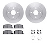 6512-76296 Brake Rotors w/5000 Advanced Brake Pads Kit with Hardware, 1995-1999 Lexus/Toyota/Scion, Position: Front - image 1