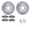6512-76302 Brake Rotors w/5000 Advanced Brake Pads Kit with Hardware, 1992-1996 Lexus/Toyota/Scion, Position: Front - image 1