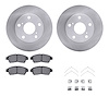 6512-76303 Brake Rotors w/5000 Advanced Brake Pads Kit with Hardware, 1997-2001 Lexus/Toyota/Scion, Position: Front - image 1