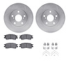 6512-76308 Brake Rotors w/5000 Advanced Brake Pads Kit with Hardware, 1992-1996 Lexus/Toyota/Scion, Position: Front - image 1