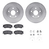 6512-76309 Brake Rotors w/5000 Advanced Brake Pads Kit with Hardware, 1995-2003 Lexus/Toyota/Scion, Position: Front - image 1