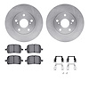 6512-76310 Brake Rotors w/5000 Advanced Brake Pads Kit with Hardware, 1997-2004 Lexus/Toyota/Scion, Position: Front - image 1