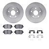 6512-76311 Brake Rotors w/5000 Advanced Brake Pads Kit with Hardware, 2002-2006 Lexus/Toyota/Scion, Position: Front - image 1