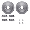 6512-76320 Brake Rotors w/5000 Advanced Brake Pads Kit with Hardware, 1992-1996 Lexus/Toyota/Scion, Position: Rear - image 1