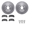 6512-76321 Brake Rotors w/5000 Advanced Brake Pads Kit with Hardware, 1992-2003 Lexus/Toyota/Scion, Position: Rear - image 1