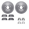 6512-76322 Brake Rotors w/5000 Advanced Brake Pads Kit with Hardware, 2001-2003 Lexus/Toyota/Scion, Position: Rear - image 1