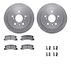 6512-76329 Brake Rotors w/5000 Advanced Brake Pads Kit with Hardware, 1992-1996 Lexus/Toyota/Scion, Position: Rear - image 1
