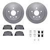 6512-76332 Brake Rotors w/5000 Advanced Brake Pads Kit with Hardware, 2000-2001 Lexus/Toyota/Scion, Position: Rear - image 1