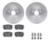 6512-76345 Brake Rotors w/5000 Advanced Brake Pads Kit with Hardware, 2002-2003 Lexus/Toyota/Scion, Position: Front - image 1