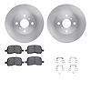 6512-76357 Brake Rotors w/5000 Advanced Brake Pads Kit with Hardware, 1998-2002 Multiple Makes/Models, Position: Front - image 1